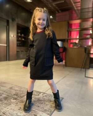 Type 1 Diabetes Clothing - Black cotton dress with pockets | Our Pocket Hero