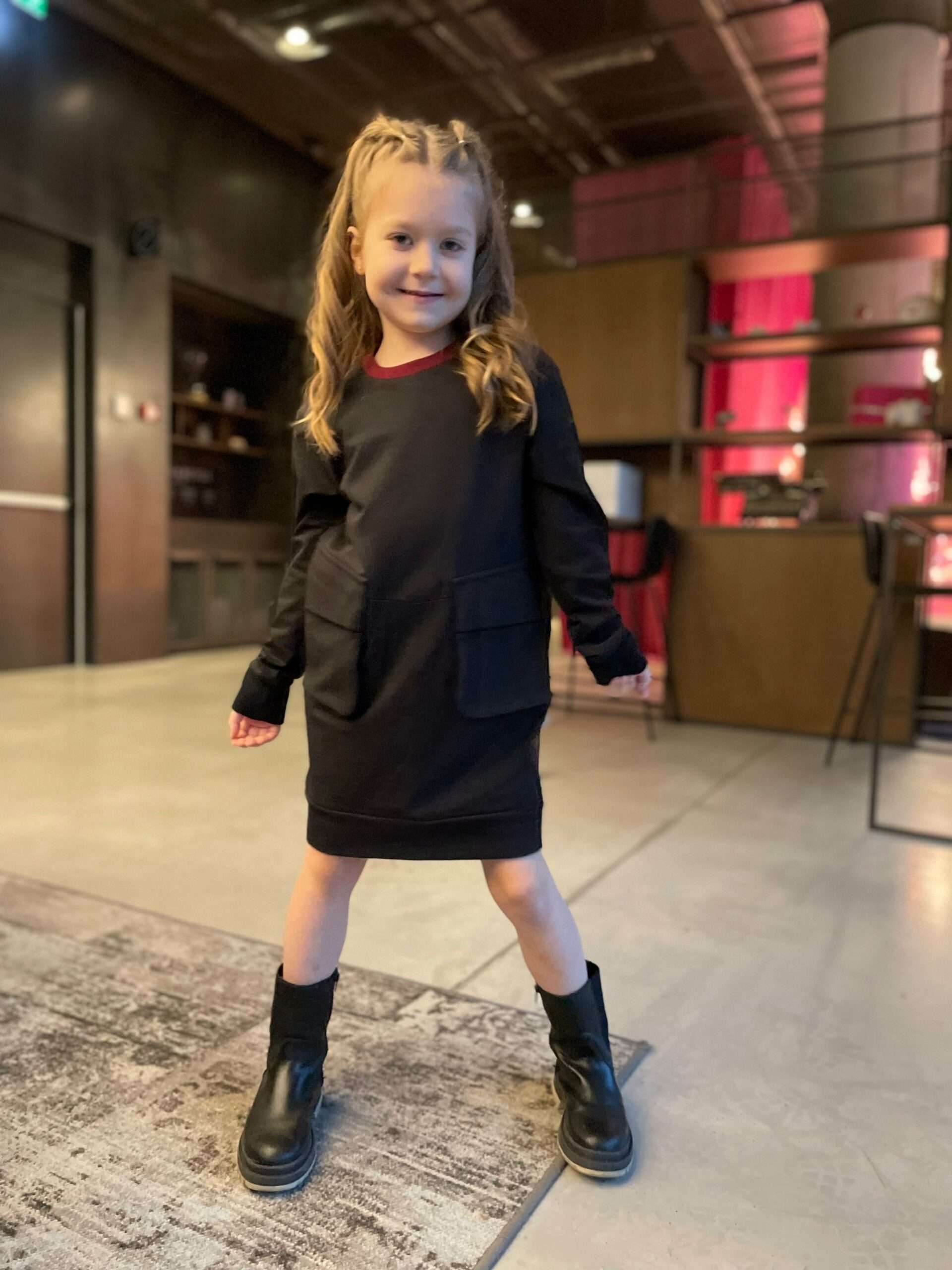 Type 1 Diabetes Clothing - Black cotton dress with pockets | Our Pocket Hero