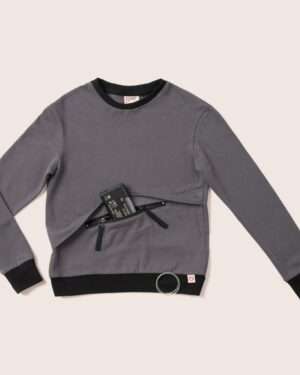 Type 1 Diabetes Clothing - Long Sleeve T-shirt Grey | Our Pocket Hero