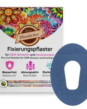 Dexcom Fixierungspflaster (G6) - Dunkelblau (10 Stück)