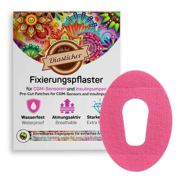 Dexcom Fixierungspflaster (G6) - Pink (10 Stück)