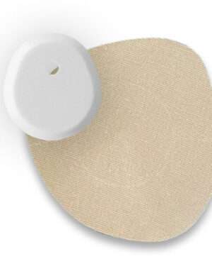Dexcom G7 Sensorschutz - Cover Weiß mit 10 Overpatches 7 cm (Beige)