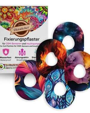 Dexcom G7 Fixierungspflaster - COLORFUL-Mix (5 Stück)