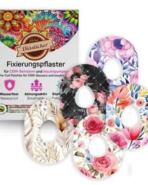 Dexcom G7 Fixierungspflaster - FLOWERS-Mix (5 Stück)
