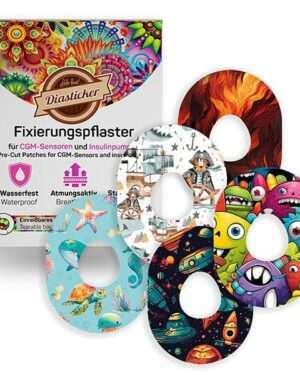 Dexcom G7 Fixierungspflaster - PLAYTIME-Mix (5 Stück)