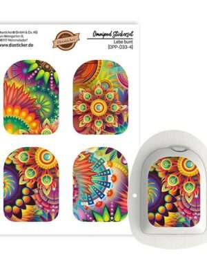 Omnipod Stickerset - Lebe bunt (4 Stück)