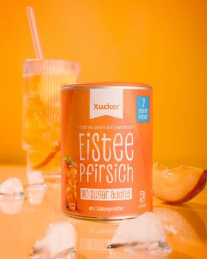 Eistee Pfirsich mit Süßungsmittel