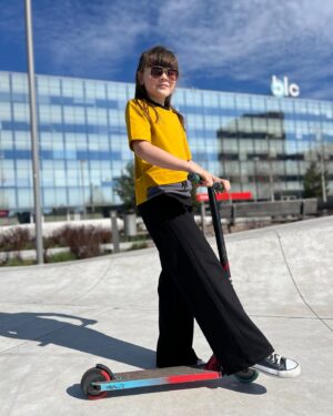 Trousers Black Wide/ T1D Girl trousers / Insulin pump pockets