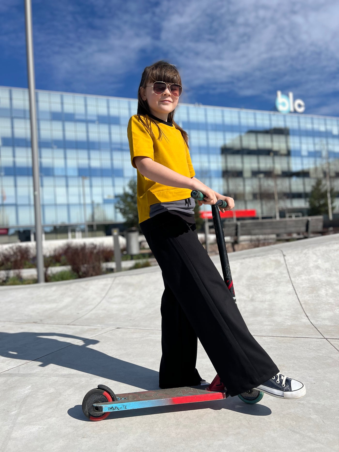 Trousers Black Wide/ T1D Girl trousers / Insulin pump pockets