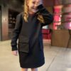 Dress EMA Black / T1d Girls Long Sleeve Dress / Casual / Cotton dress with pockets / Size 5-12 Years