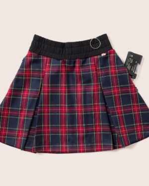 Girls Skirt Red / T1d Girls Pleated Skirt High Waisted Plaid A-line Skirts with pockets / School Uniform