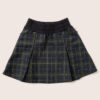 Girl Skirt green / T1d Girls Pleated Skirt High Waisted Plaid A-line Skirts with pockets / School Uniform