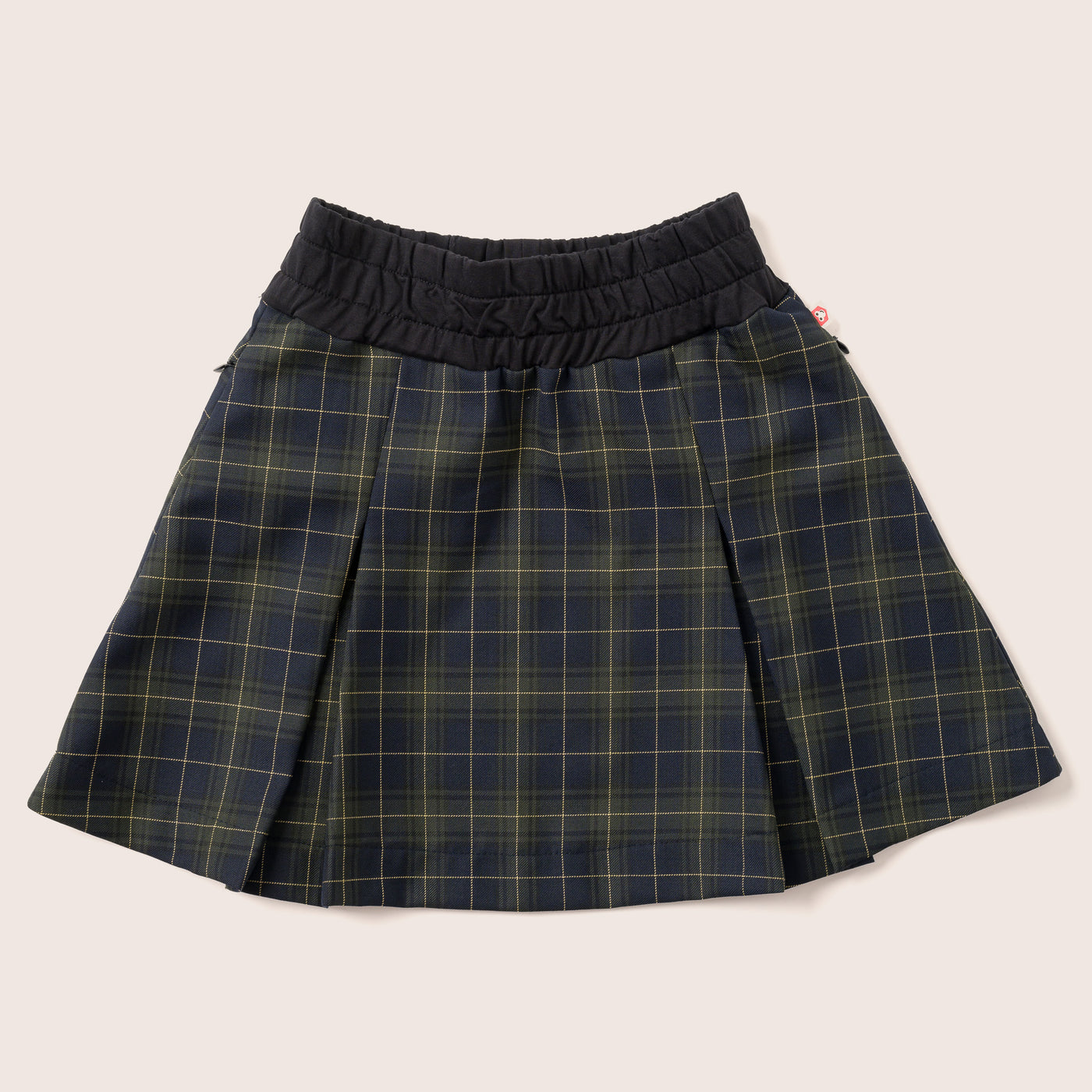 Girl Skirt green / T1d Girls Pleated Skirt High Waisted Plaid A-line Skirts with pockets / School Uniform