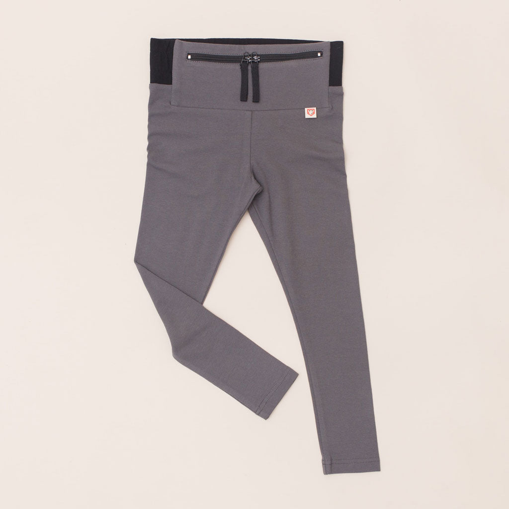 Leggings Grey / Dance / Kids legging / Underdress / Yoga with pockets leggings/ T1d / size 3-14Y