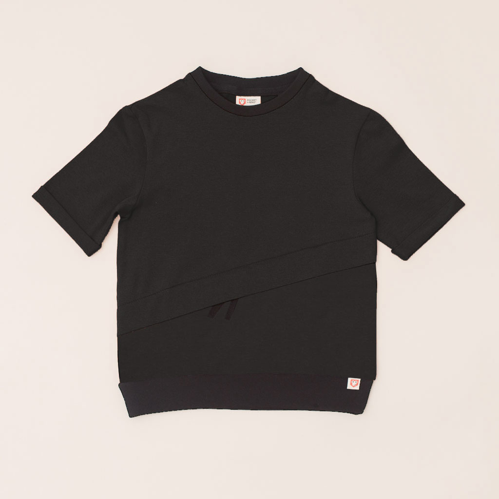 Short Sleeve T-shirt Black / T1D children top / Kids T-Shirt with Pocket