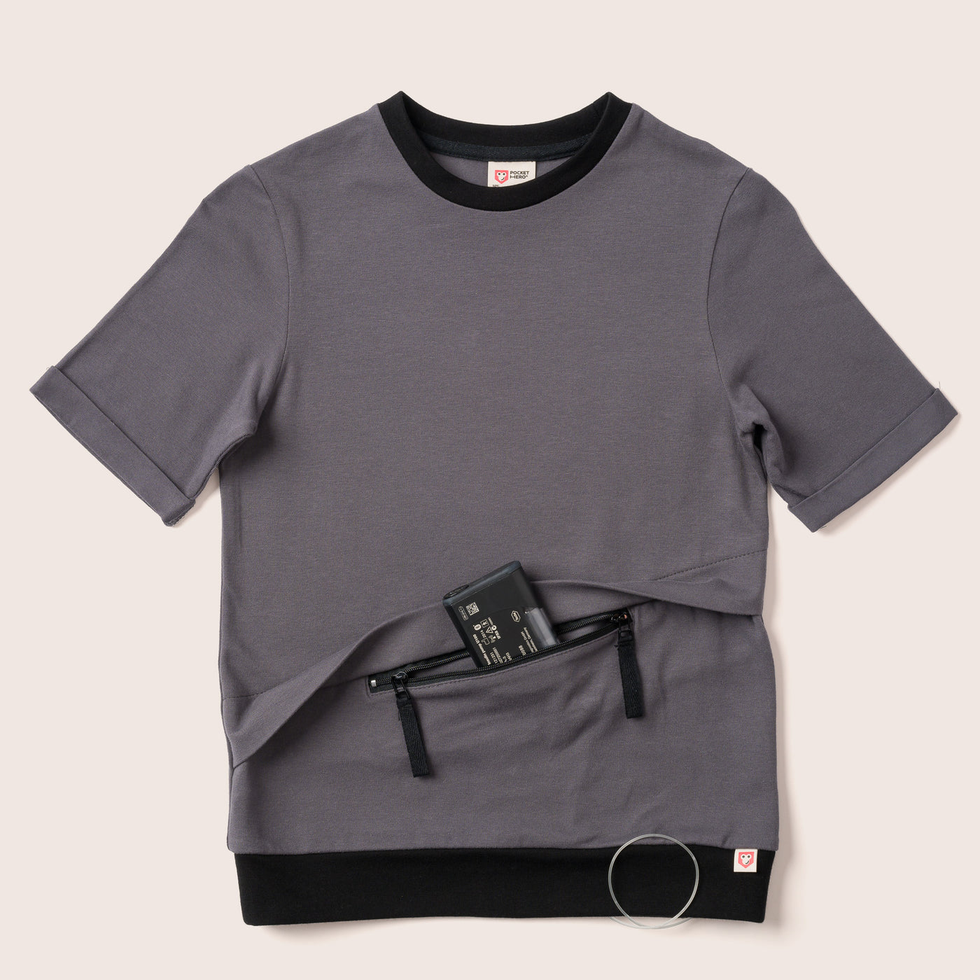 Short Sleeve T-shirt Grey / T1D children top / Kids T-Shirt with Pocket