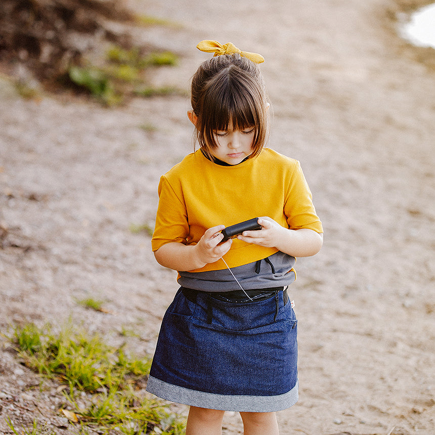 Skirt Denim / T1D Kids skirt / girl skirt with pockets