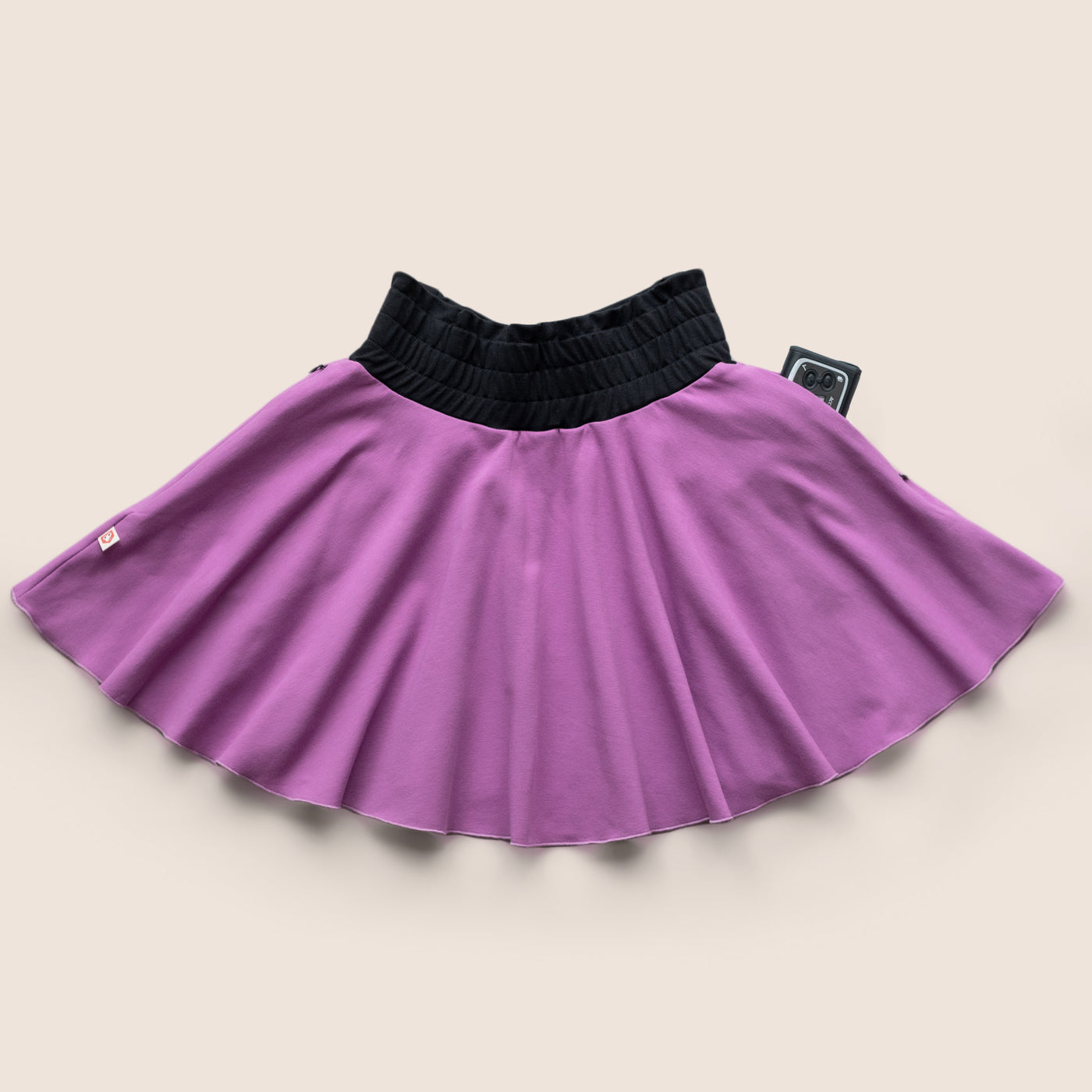 Girls Skirt Bubblegum Purple with pockets / Kids' Cotton Circle Skirt / (3-12Yrs)