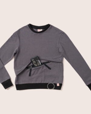 Long Sleeve T-shirt Grey/ T1D children top / Kids T-Shirt with Pocket