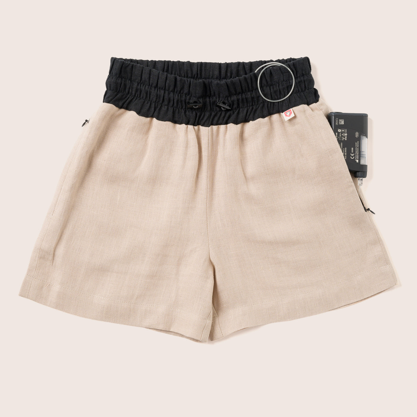 Linen Shorts / T1D Kids Shorts for Summer / linen shorts with pockets, children size 5-14Y