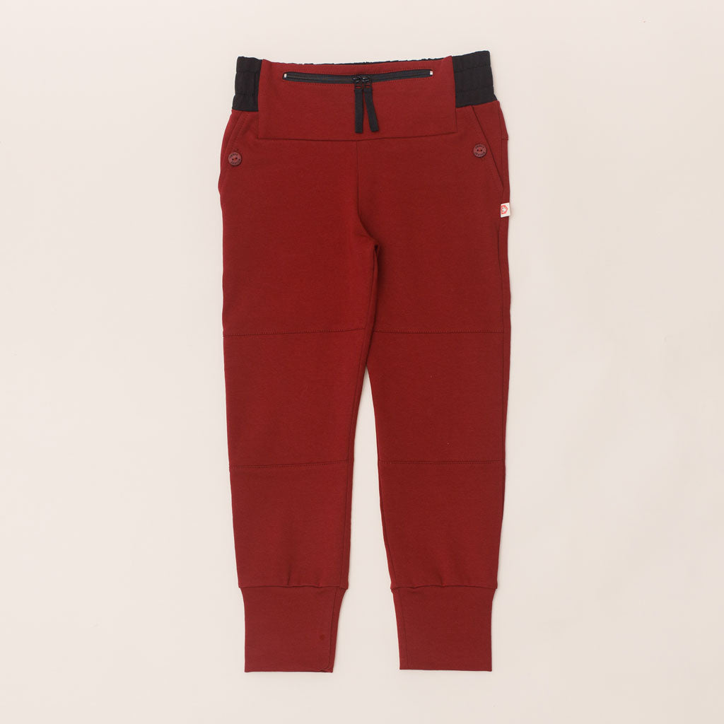 T1D Kids Sport Trousers with Adaptive Insulin Pump Pockets – Bordo