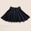 Girls Skirt Pure Black with pockets / T1d / Kid Cotton Circle Skirt / (3-12Yrs)