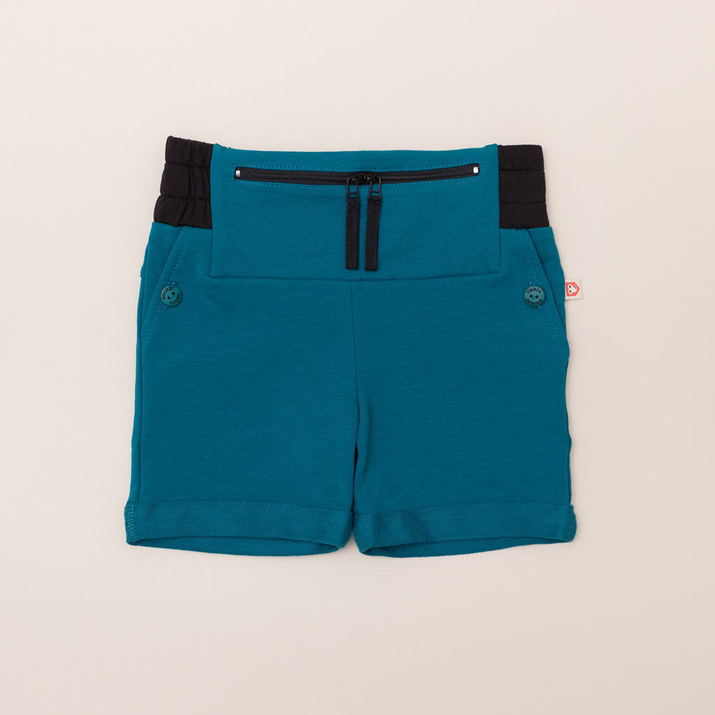 Shorts Blue/Green Emerald / T1D Kids Shorts for Sports / kids shorts with pockets