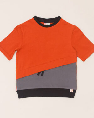 Adaptive T-shirt with Hidden Insulin Pump Pocket for Kids-Orange