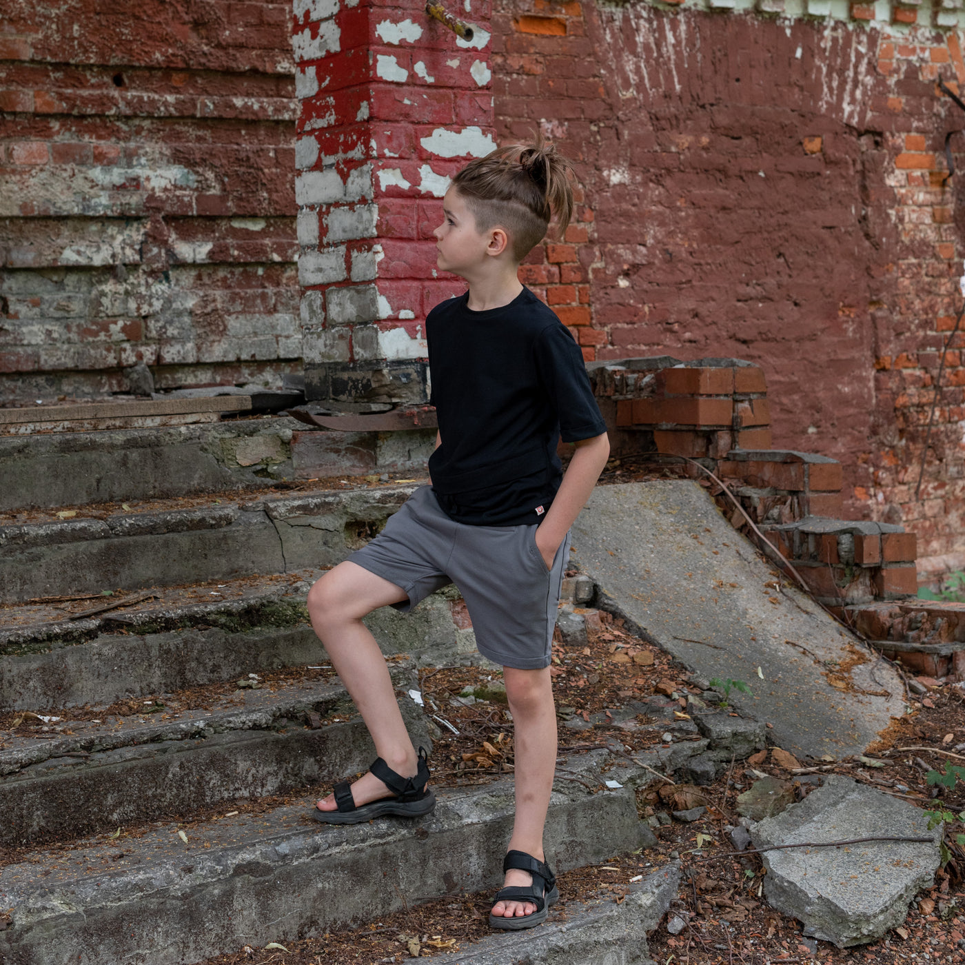 Shorts Grey / T1D Kids Shorts for Sports / kids shorts with pockets
