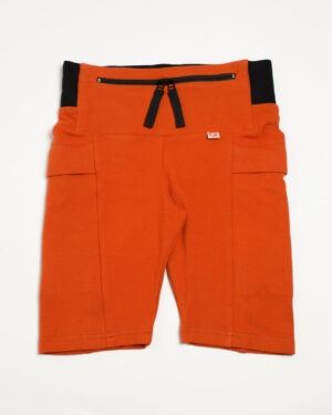 Biker shorts Orange / Dance Shorts / T1D Kids Shorts for Sports / Underdress / Yoga with pockets, size 5-14Y children