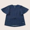 Denim Top girls / T1D detailed shirt / half sleeves / blue denim