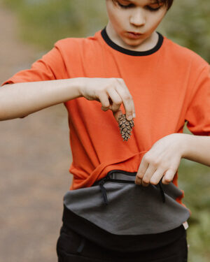 Adaptive T-shirt with Hidden Insulin Pump Pocket for Kids-Orange