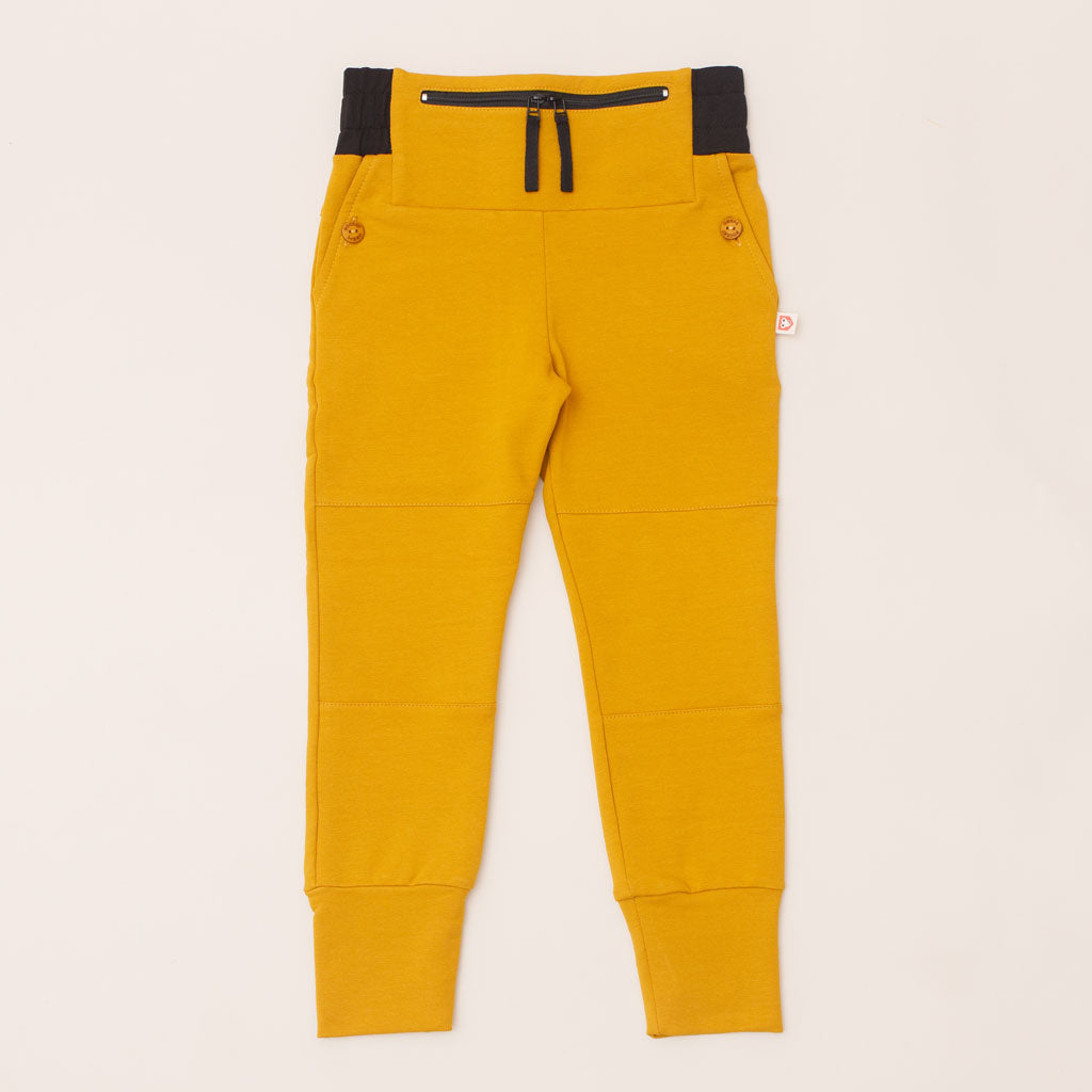 T1D Kids Sport Trousers with Adaptive Insulin Pump Pockets – Yellow