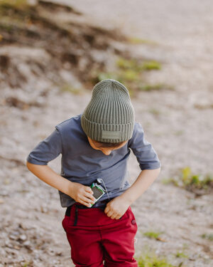T1D Kids Sport Trousers with Adaptive Insulin Pump Pockets – Bordo