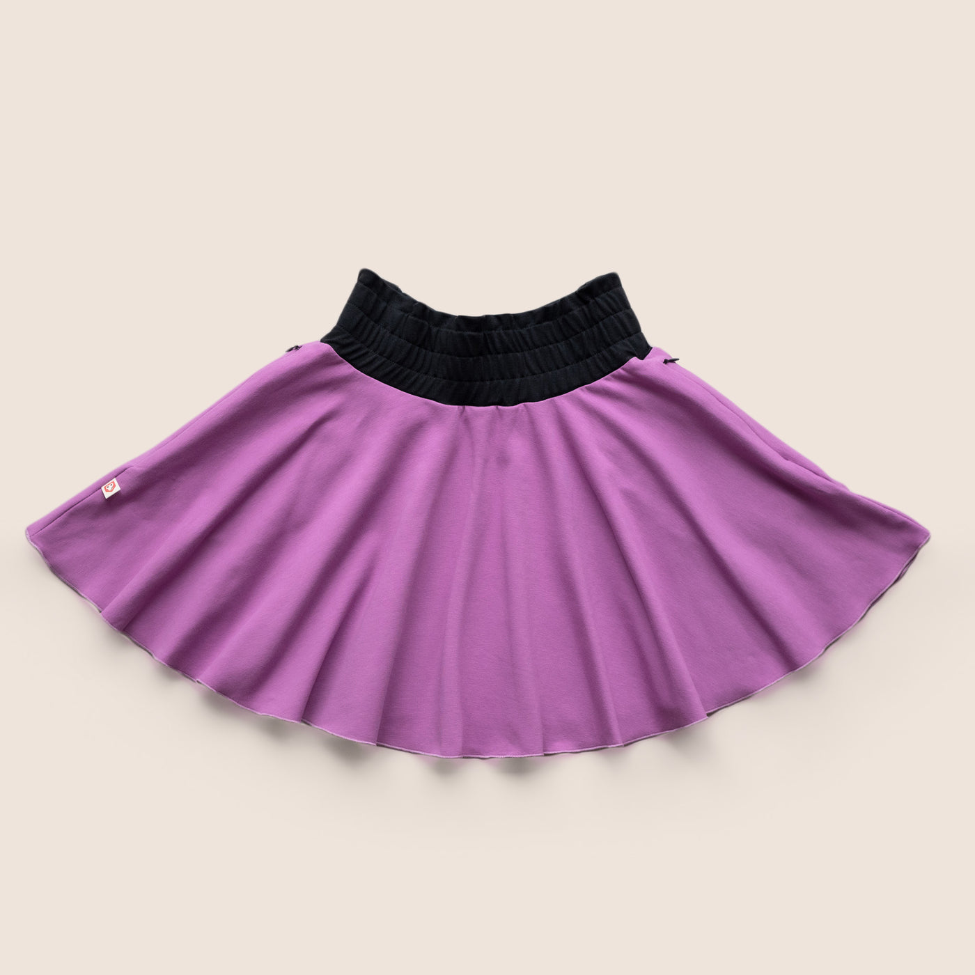 Girls Skirt Bubblegum Purple with pockets / Kids' Cotton Circle Skirt / (3-12Yrs)