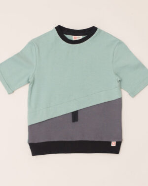 Adaptive T-shirt with Hidden Insulin Pump Pocket for Kids-Pistachio