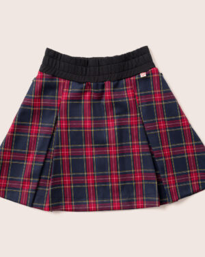 Girls Skirt Red / T1d Girls Pleated Skirt High Waisted Plaid A-line Skirts with pockets / School Uniform
