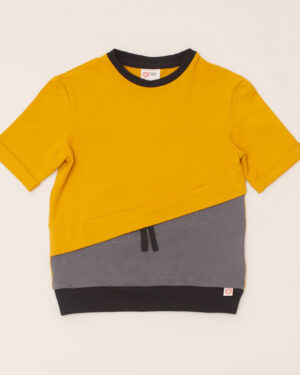 Adaptive T-shirt with Hidden Insulin Pump Pocket for Kids-Yellow